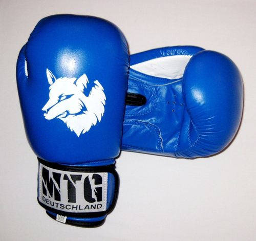 MTG Deutschland Boxhandschuhe, Echtleder, blau